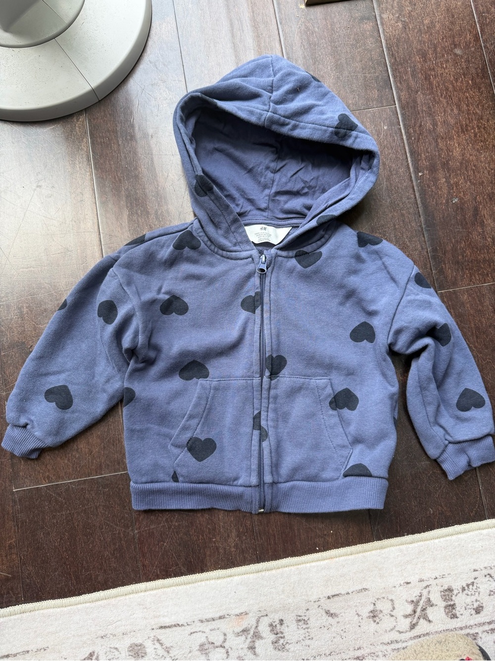 H&M Girls’ Heart Print Hoodie, 2T